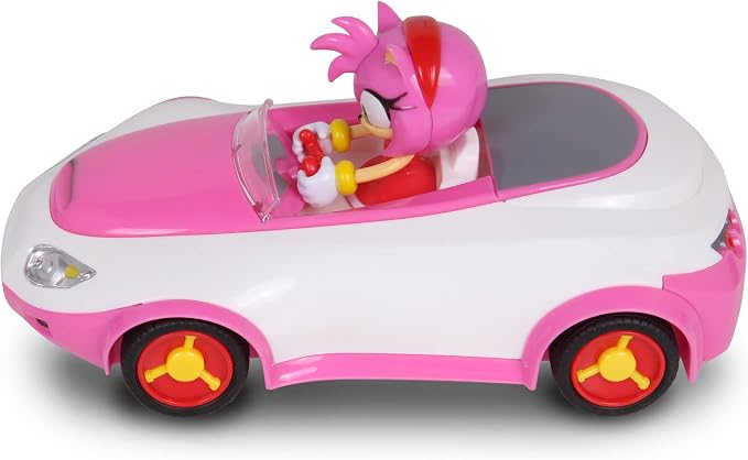 Sonic The Hedgehog Sonic Team Sonic Racing RC: Amy Rose - NKOK (683), 1:28 Scale 2.4GHz Remote Controlled Car, 6.5' Compact Design, Officially Licensed Sega, Battery Powered, Ages 6+