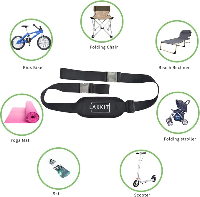 Adjustable Kick Scooter Shoulder Strap, Carrying Strap for Beach Chair, Carrying Shoulder Straps