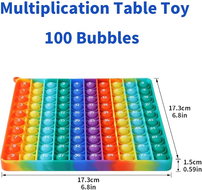 P00p with Numbers Multiplication Table Game Fidget Math Toys,Stress Relieving Fidget Learning Game Toy to Create Kinds of Math Manipulative,It Makes Learning Easier and More Fun