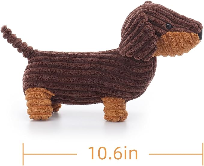 Apricot Lamb Henry Dachshund Stuffed Animals for Kids, Soft Cute Plush Toys for Baby Girl and Boy, 10.6 Inches