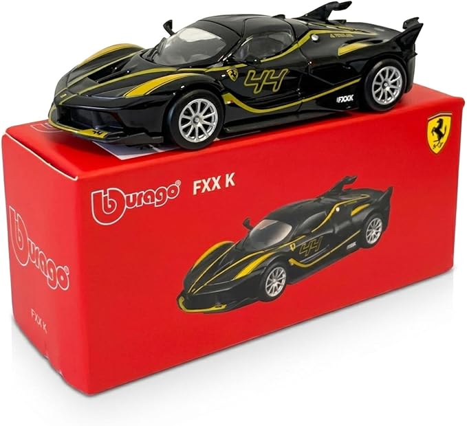 Bburago 1:64 Scale Ferrari Series Model Collection Race Diecast Metal Model Car (FXX K Black)