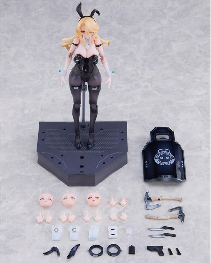 LEBOO 1/12 Action Figures Kit, Rabbit Girl Reaction Force Elena 6.29'' Movable Collectible Anime Cute Figure, Age 15 and Above