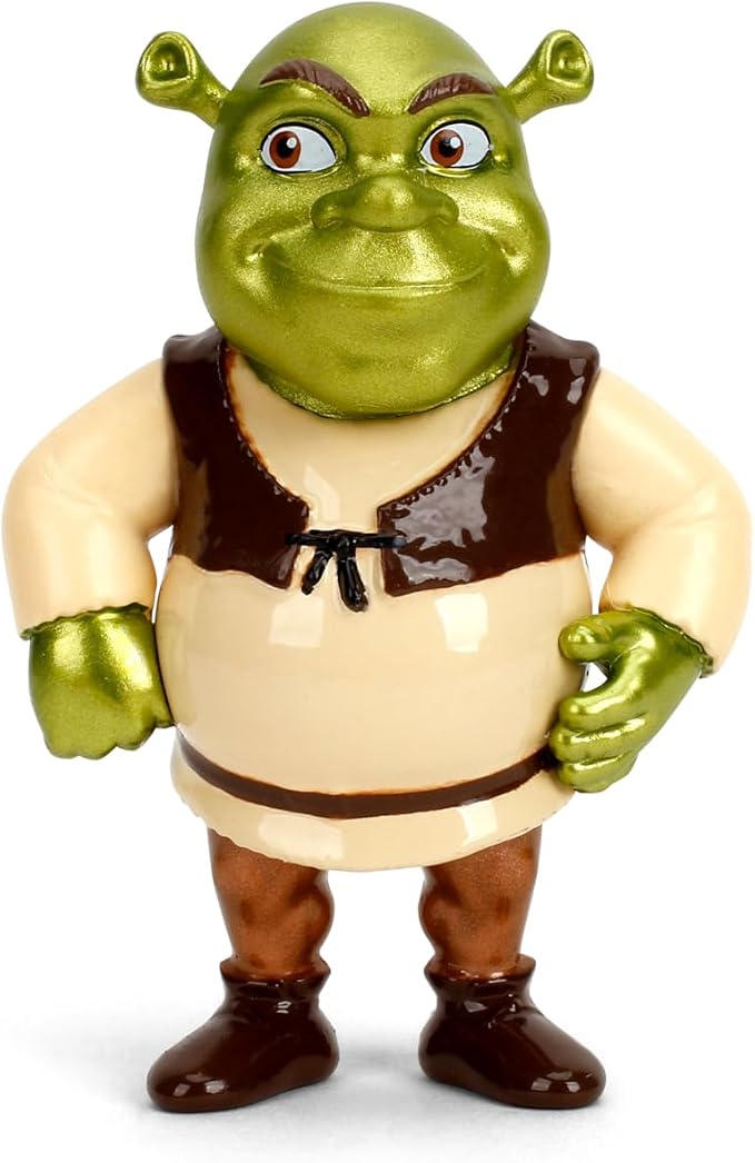 Jada Shrek Metalfigs 4-Pack Movie Collectible Figures 2.5-Inch Die-Cast Scale – Shrek, Donkey, Fiona, Puss in Boots Toys