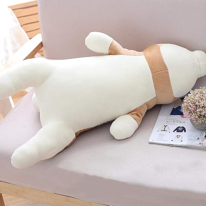 Stuffed Plush Shiba Inu Animal Toy 20 Inch Dog Corgi Akita Animal Stuffed Plushies Super Soft Cute Cuddly Pillow Cushion Stuff Dolls Gift for Children Kids Boys Girls Room Decoration, 20Inches