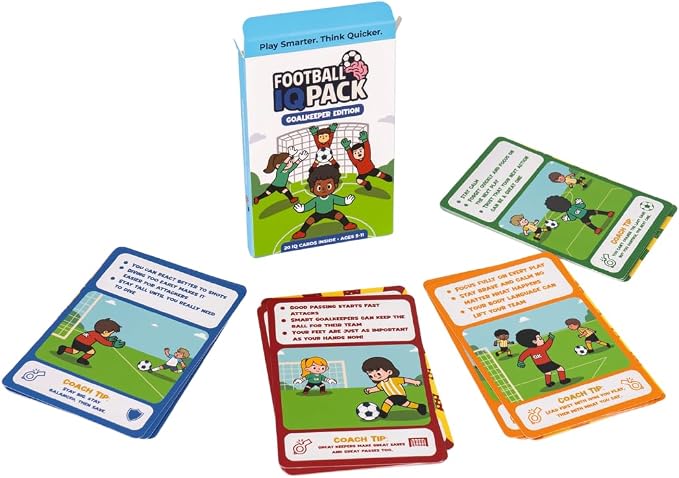 Soccer IQ Cards – Goalkeeper Edition: Game Intelligence Cards for Kids Ages 5–11 | Learn Mindset, Positioning, Shot-Stopping & Communication