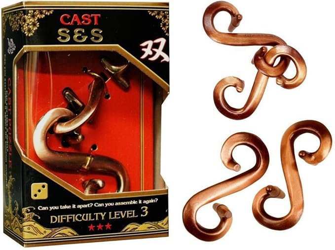 Bepuzzled S&S Hanayama Cast Metal Brain Teaser Puzzle (Level 3)