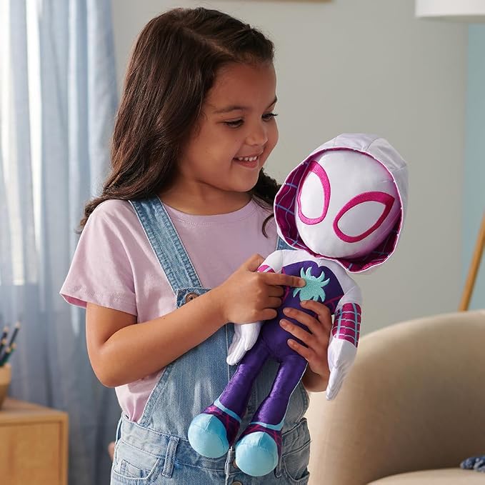 Marvel’s Spidey and His Amazing Friends - My Friend Ghost-Spider 16” Plush with Sounds - Superhero Toys for Kids 3 and Up
