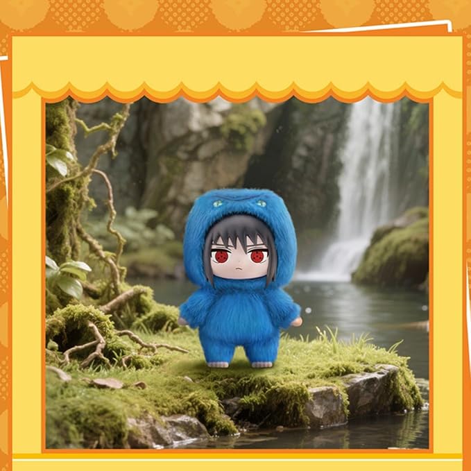 MINISO Naruto Shippuden Cute Beast Party Series Blind Box - Naruto/Kakashi/Uchiha Character Design - Desktop Ornament/Gift - 1 Random Piece
