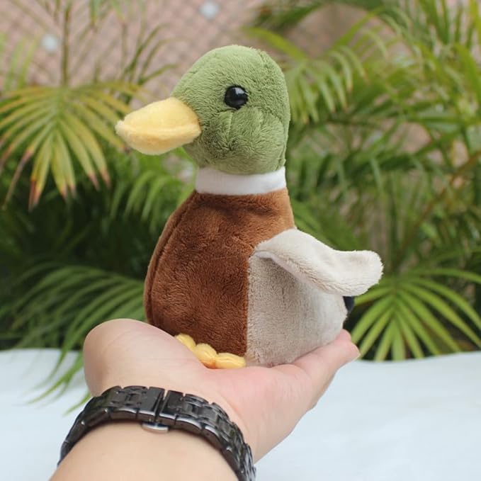 Cute Mallard Duck Plush Stuffed Animal Pillow Toys Lifelike Green Duck Stuffed Animal Plush Plushie Toy Soft Plush Doll for Birthday Kids Gifts Home Decor 5.5''