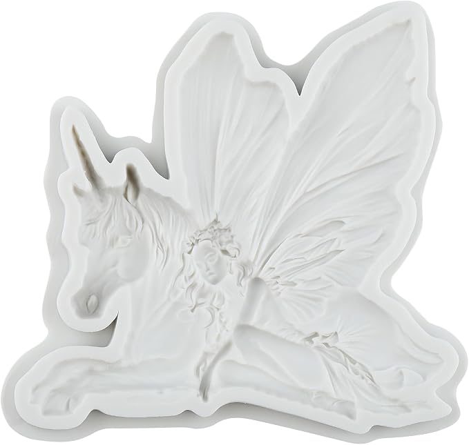 Flower Fairy Unicorns Polymer Clay Mold Angel Unicorns Silicone Molds for DIY Craft Epoxy Resin Casting Polymer Clay Tools Crafts Air Dry Jewelry Making