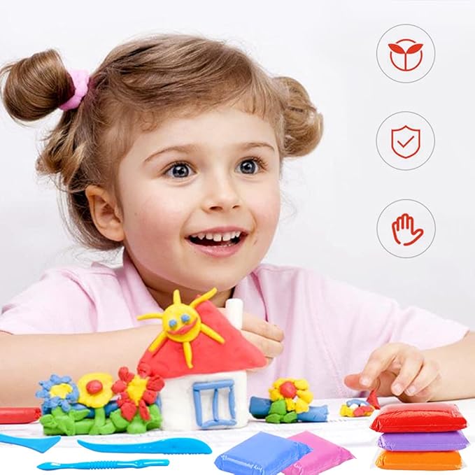 Xuyyicao 36 Colors Air Dry Clay,Magic Modeling Clay with Tools,Ultra Light DIY Modeling Clay for Kids,Children,DIY Crafts,Creative Art Crafts