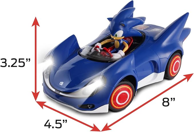 NKOK Sonic and Sega All Stars Racing Remote Controlled Car - Sonic The Hedgehog, for Ages 6 and up, Allows Children to Pretend to Drive and Have Fun at The Same Time!