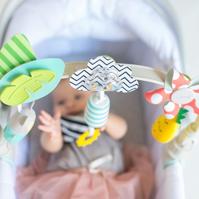 Taf Toys Tropical Baby Stroller Arch Toy, Car Seat Toys, Adjustable Arch Bassinet Toys for Infant Toddler, Hanging Toys for Stimulating Senses & Motor Skills, Fits Cribs, Baby Bouncers 0-18 Months