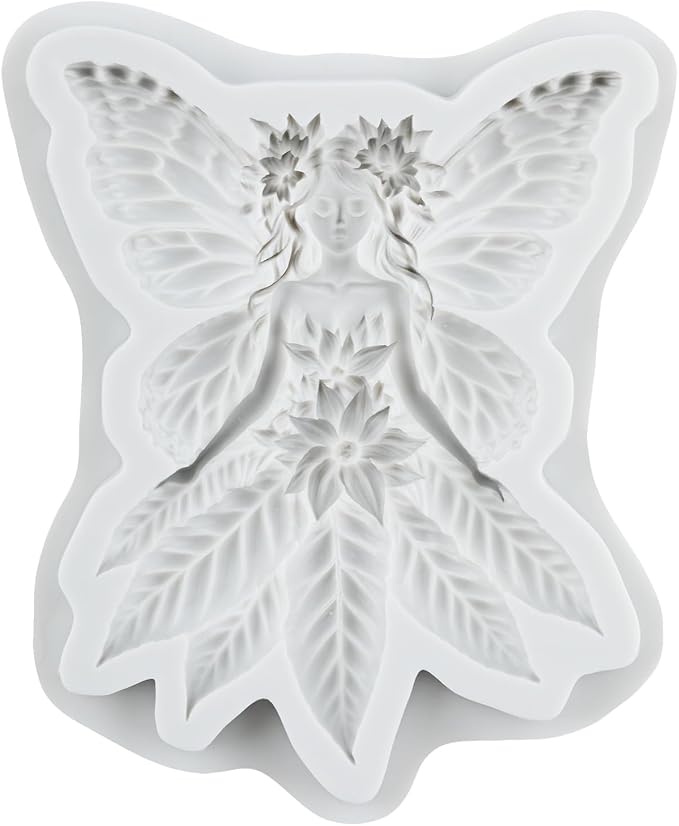 Flower Fairy Polymer Clay Molds Butterfly Fairy Silicone Mold for DIY Crafts Epoxy Resin Casting Polymer Clay Tools Craft Air Dry Jewelry Making