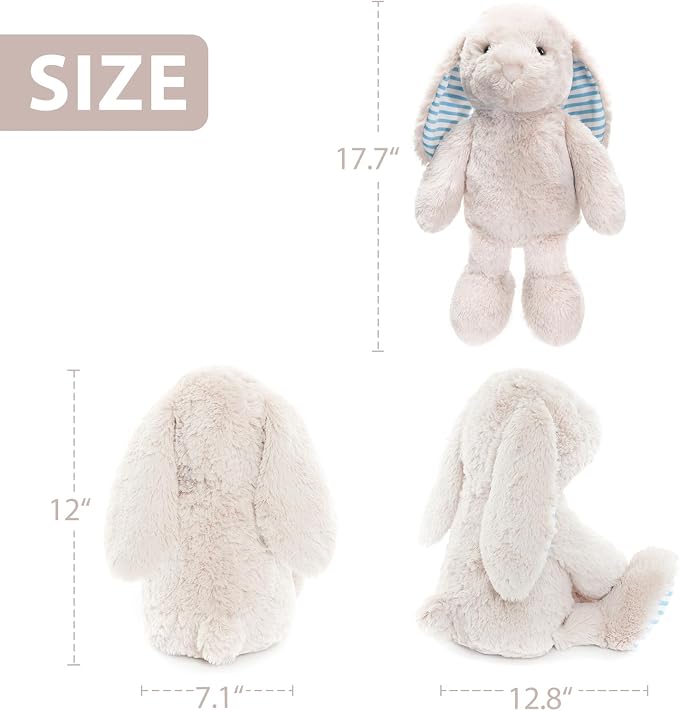 WEIGEDU Beige Cream Bunny Rabbit Stuffed Animals Plush Toys for Kids Girls Boys Baby Birthday Bedtime Gift,17.7 inches