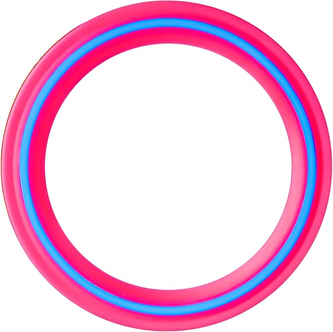 JEEFUD Flying Disc for Kids Adults 11 inch Flying Ring, 3 Pack Beach Backyard Sports Play Soft Discs, Sport Outdoor Toy Gift for 4+ Year Old Boys Girls Family (3PCS (Blue,Pink&Turquoise))