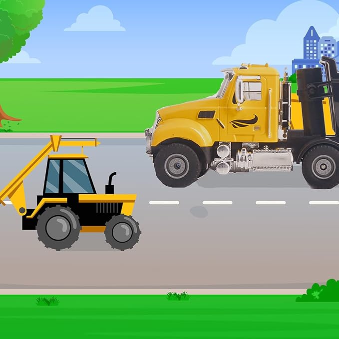 Ailejia Die-cast Heavy Duty Dump Truck - Engineering Vehicle Model for Construction and Farm Pretend Play