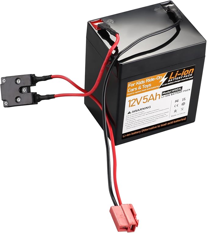 12V 5Ah Li-ion Replacement Battery for Kids 12V 5Ah Ride-On Toy Car