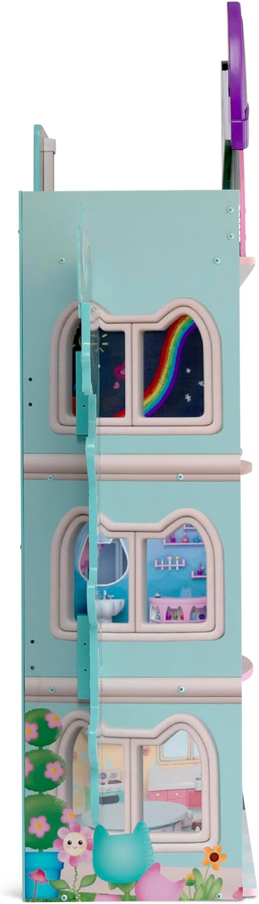 Gabby’s Dollhouse Purrfect Playhouse by Delta Children – Features Sounds & Light Up Ear - Includes 20 Accessories - Fits 8-inch Dolls - Pretend Play Dream Gift for Ages 3