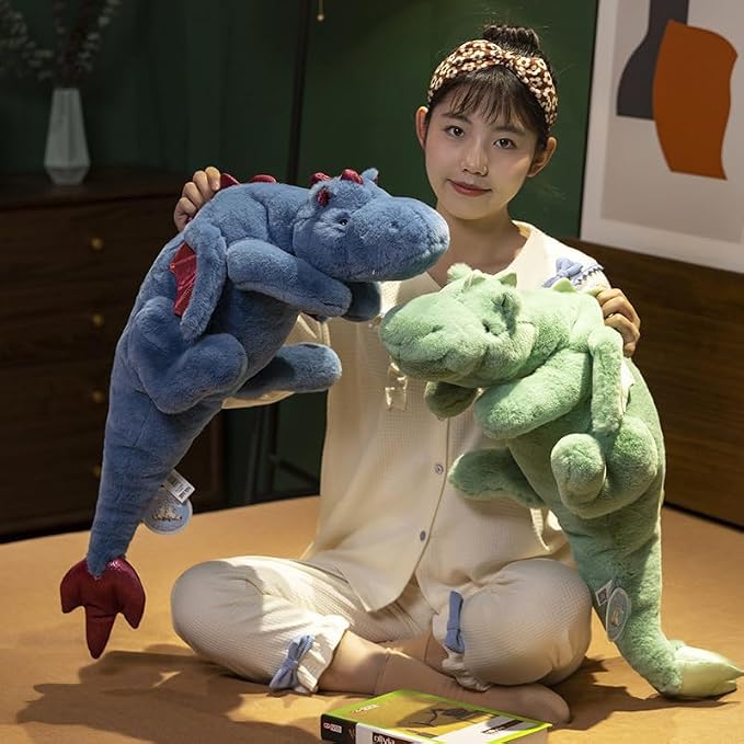 Little Weighted Dragon Stuffed Animal 27.6" 2Lbs, Small Green Weighted Plush Dragon Toy for Kids and Adults(2025 Weighted Version)