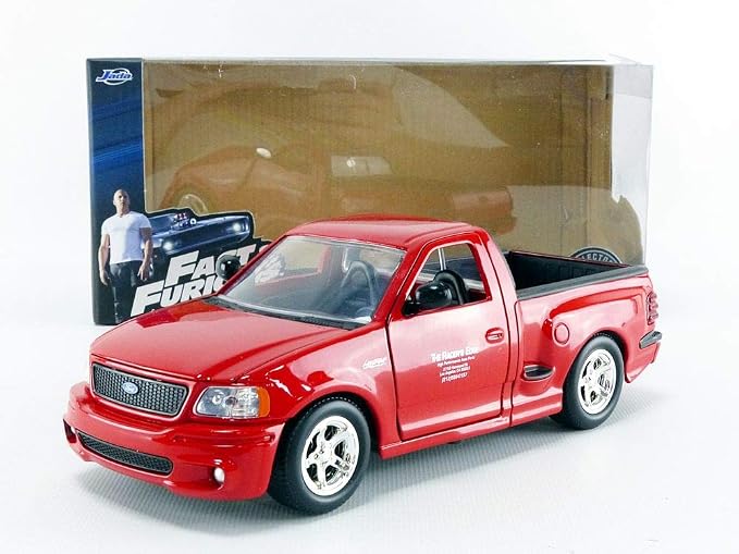 Jada Toys Fast & Furious 1:24 Brian's Ford F-150 SVT Lightning Die-cast Car, toys for kids and adults, Red (99574)