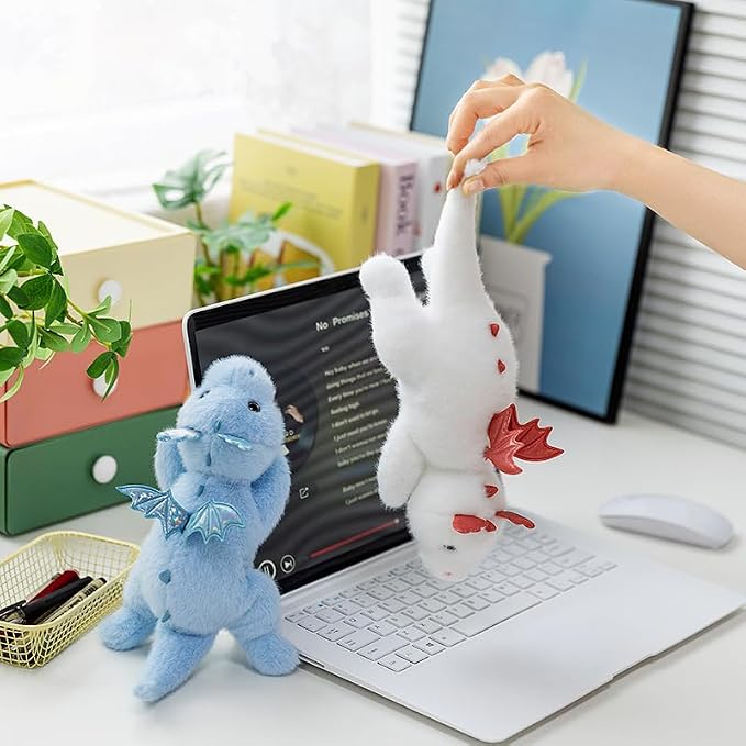 7.8inch Dinosaur Stuffed Animal, Dino Plush Toy, Birthday Xmas Gift for Kids (Blue Dinosaur)