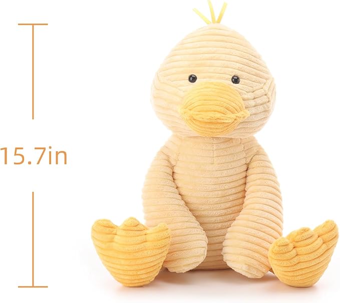 Apricot Lamb Corduroy Duck Stuffed Animal, 15.7 Inches