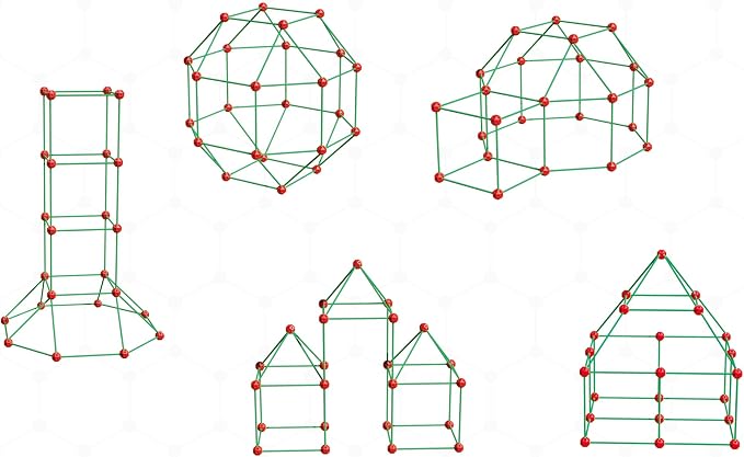Awsoo Fort Building Kit for Kids 3 4 5 6 7 Glow in The Dark STEM Building Toys Indoor Outdoor Play Tent for Kids Construction Toys with 52 Poles and 24 Connecting Ball