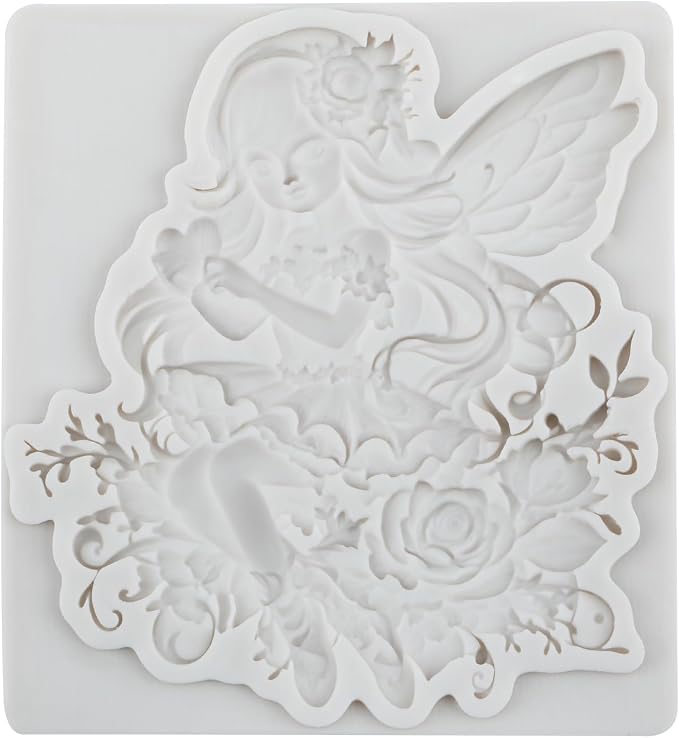 Flower Fairy Polymer Clay Molds Butterfly Fairy Silicone Mold for Epoxy Resin Casting DIY Crafts Air Dry Polymer Crafts Supplies Clay Tools