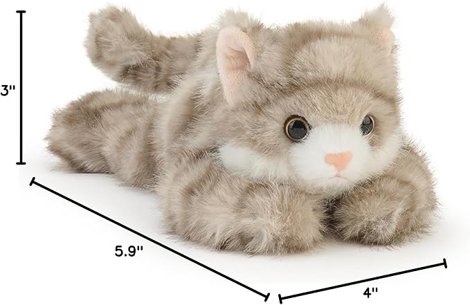 PEACH CAT Cat Stuffed Animal Cute Plushies Small Plush Toys Gifts for Kids Grey