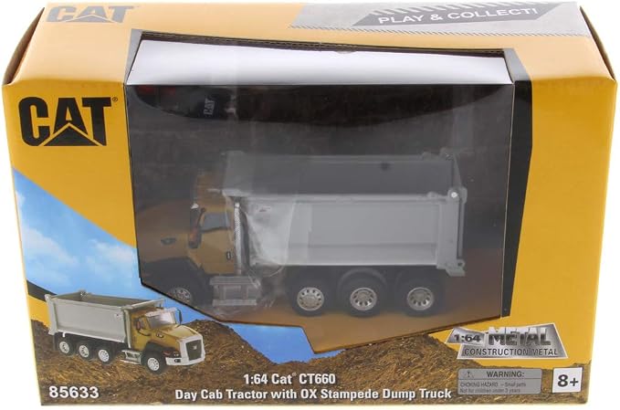 Diecast Masters 1:64 Scale Caterpillar CT660 OX Stampede Dump-Truck Model 85633 | Play & Collect Series Cat Construction Equipment