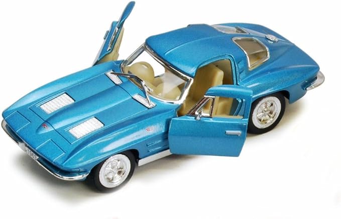 KiNSMART - 1963 Chevy Corvette Stingray 1:36 Scale 5" Die Cast Metal Model Toy Classic Toy Car
