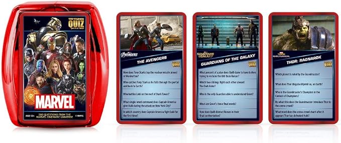 Top Trumps Marvel Cinematic Universe Quiz Game, 500 Questions to Test Your Knowledge on Guardians of the Galaxy, Avengers, S.H.I.E.L.D, Wakanda and More, Gift and Toy for Boys and Girls Aged 8 Plus