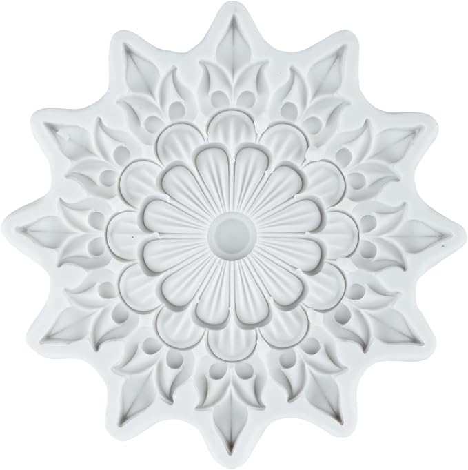 Baroque Relief Flower Polymer Clay Mold Relief Flower Lace Silicone Molds for DIY Craft Epoxy Resin Casting Polymer Clay Tools Crafts Air Dry Jewelry Making