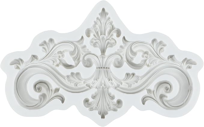 Baroque Curlicues Scroll Lace Silicone Mold Vintage Relief Flower Lace Filigree Polymer Clay Molds for DIY Crafts Epoxy Resin Casting Air Dry Polymer Clay Plaster Jewelry Making