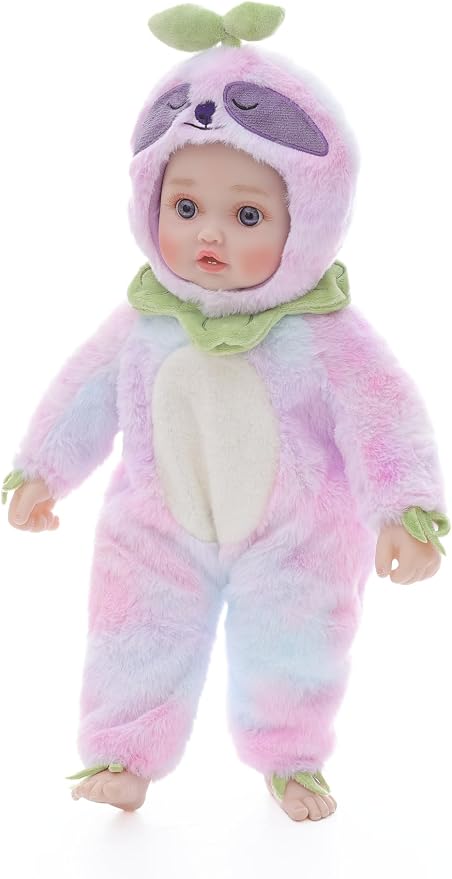 Baby Doll, 18 Inch Realistic Soft Body Baby Doll Real Life Baby Dolls with Accessories, for 3+ Year Old Girls, Pretend Play, Collection, Gift-Ready (Purple)