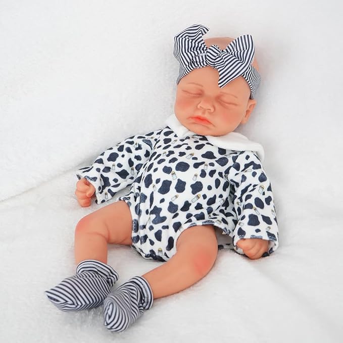 Boy 12 Inch, Full Body Silicone Baby Doll, Reborn Baby Dolls Silicone Full Body, Not Vinyl, Posable Newborn, Realistic Baby Doll