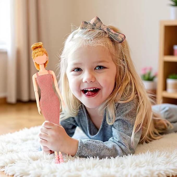 17 PCS Doll Clothing and Accessories for 11.5 inch Girl Dolls Including 6 Set Handmade Clothes -Wedding Evening Gowns Fashion Form-Fitting Mermaid Dresses Casual Sport Outfit with 6 Shoes&Bag&Glasses