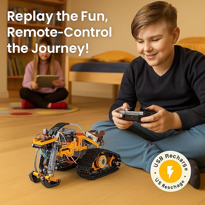 5 in 1 STEM Robot Building Kit, 673 Piece APP/Remote Control Mech RC Robotics for Kids Ages 8-12, Educational Science Kit Coding Robots Toy Building Set, Birthday Gifts for Boys Age 8-14+