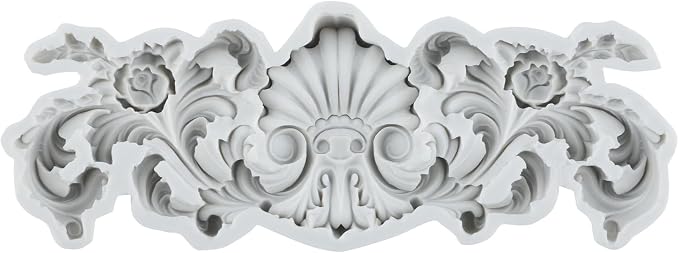 Baroque Polymer Clay Molds Baroque Curlicues Scroll Relief Flower Lace Silicone Mold for DIY Crafts Epoxy Resin Casting Air Dry Polymer Clay Plaster Jewelry Making