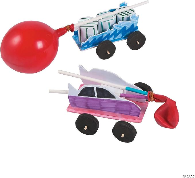 DIY Steam Car Kits - Makes 10 - STEM Educational and Science Activities for Kids (Pack of 4)