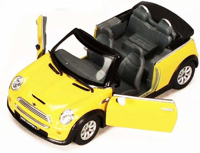 KiNSMART - Mini Cooper S 5" 1:28 Scale Die Cast Metal Model Toy Car (4 Set Convertible)