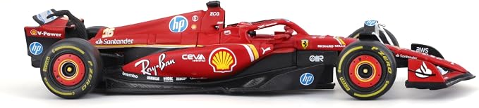 Bburago 1:43 Scale Die-Cast Ferrari SF-24 with Helmet (2024), Leclerc #16