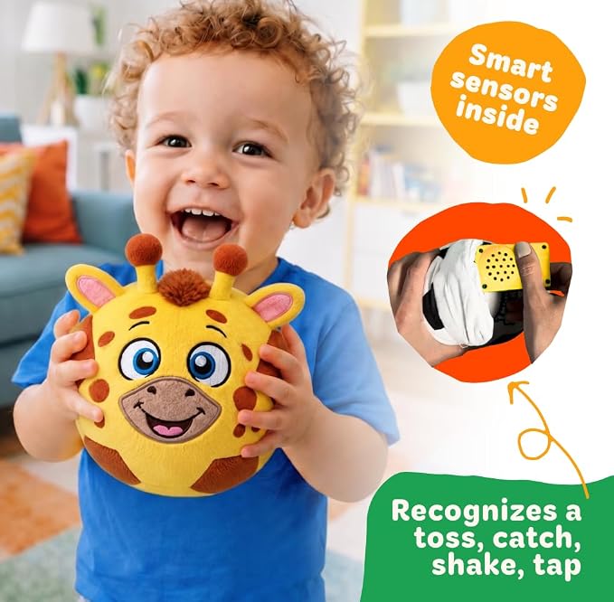 Move2Play, Hilariously Interactive Toy with Music & Sound Effects for Boy & Girl | Ball for Toddler & Baby | 6, 12, 18+ Months | 1, 2, 3+ Year Old