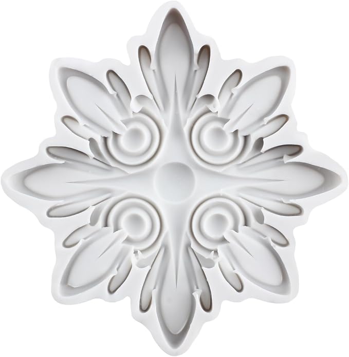 Baroque Relief Flower Polymer Clay Mold Baroque Flower Silicone Molds for DIY Craft Epoxy Resin Casting Polymer Clay Tools Crafts Air Dry Jewelry Making