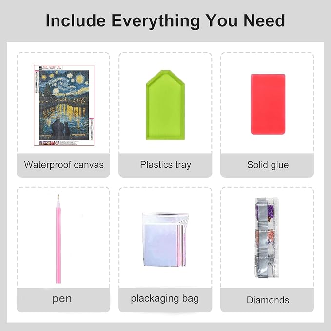 RYMILIE Cat Diamond Art Kits for Adults-Starry Night Diamond Painting Kits for Adults Beginners, 5D DIY Full Drill Round Rhinestone Gem Art Crafts Paintings for Home Wall Decor 12"x16"