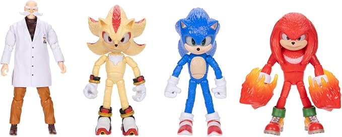 Sonic The Hedgehog Sonic 3 Movie 5" Super Sonic Action Figure: New Character from Jakks Wave #3