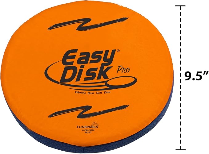 Funsparks Easy Disk - Soft Catch Flying Disc - Easy to Learn and Play Disc Toss for Indoors or Outdoor Games for Kids, Beginners or Advanced Ultimate Flying Disc Game