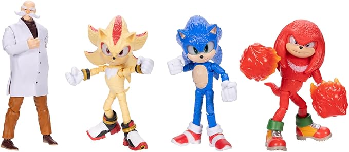 Sonic The Hedgehog Sonic 3 Movie 5" Action Figures: Sonic with Emerald Wave #3