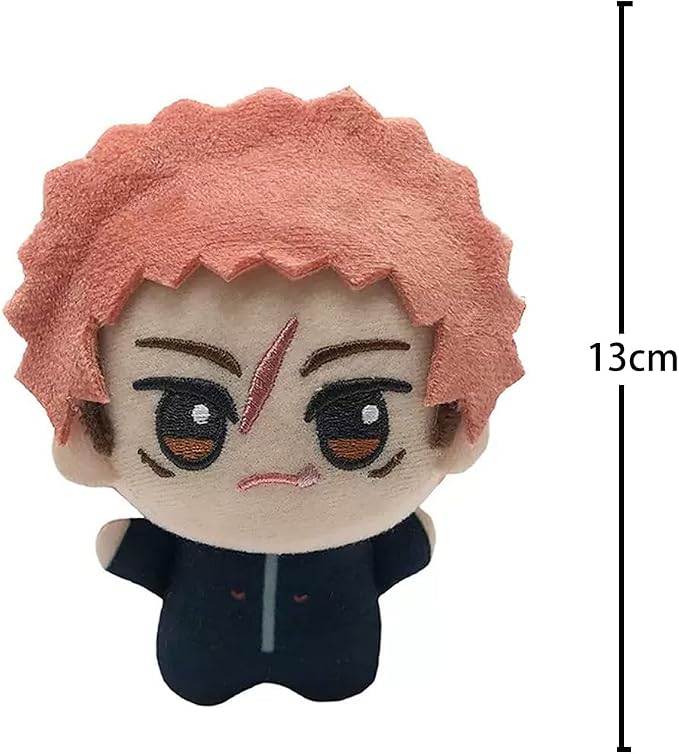 JJK Soft Figure Itadori Yuji Keychain Fushiguro Megumi Pillow, Mini Anime Naoya Zenin Throw Pillow Pendant Charm Decoration Birthday Gifts 5.12''